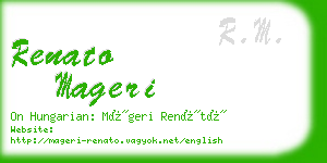 renato mageri business card